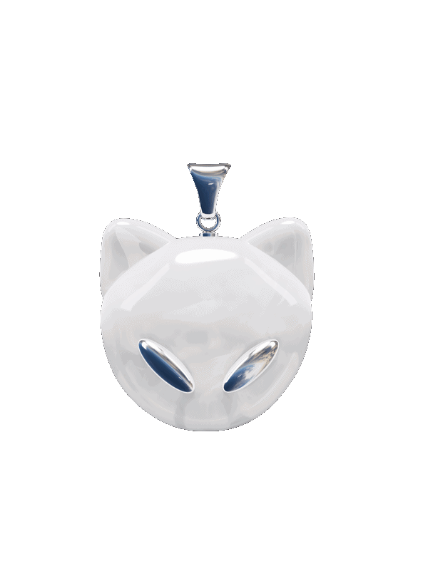 Collier CATMOON Blanc - 3 versions
