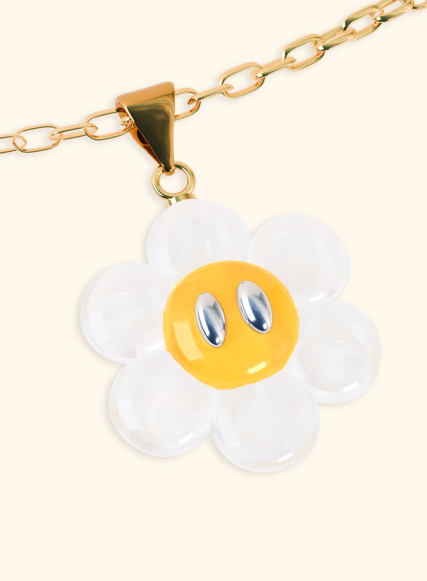 Collier Daisy - Plaqué Or 18k