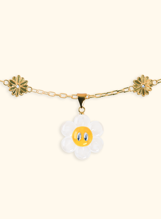 Collier Daisy - Plaqué Or 18k