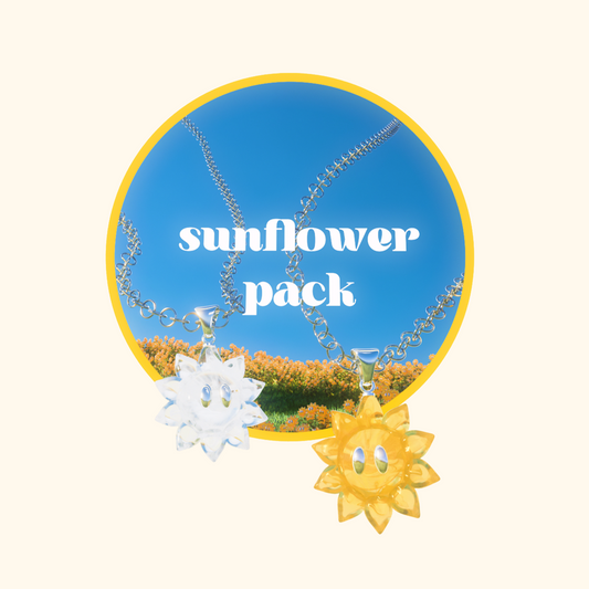 Pack SUNFLOWER - collier Jaune + Blanc
