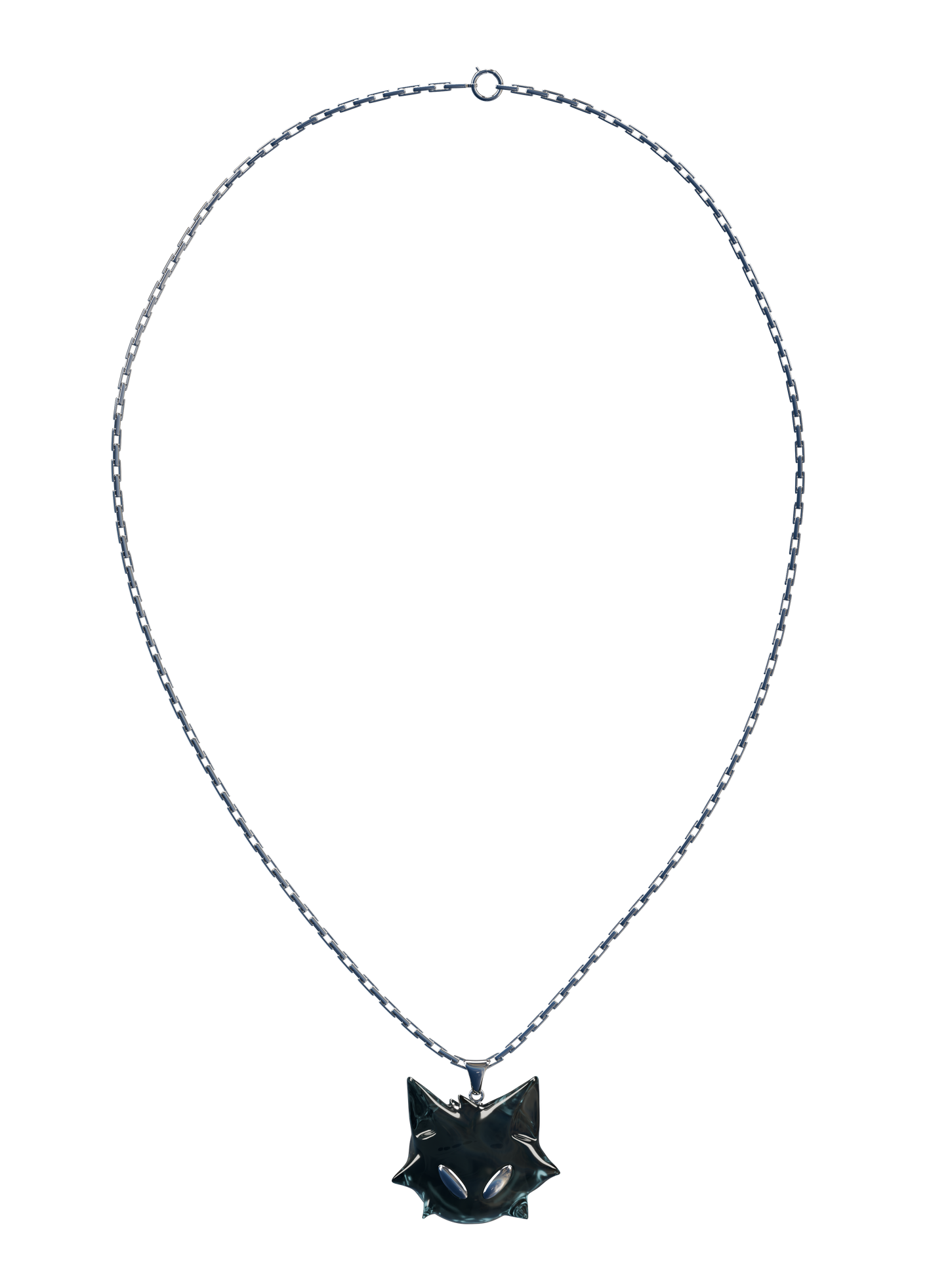 Collier Pendentif Chat - CAT MOON Noir