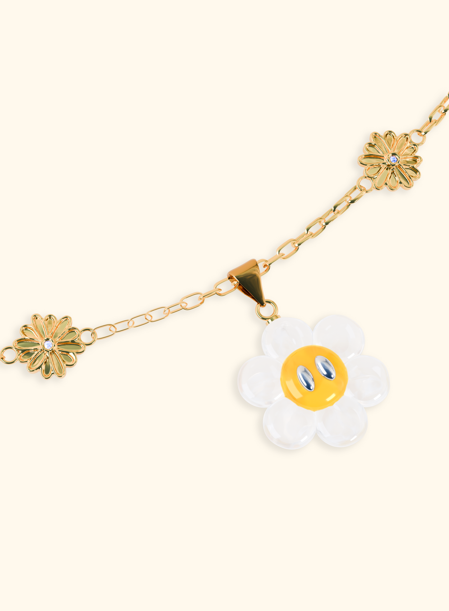 Collier Daisy - Plaqué Or 18k