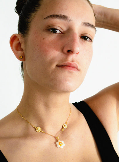 Collier Daisy - Plaqué Or 18k