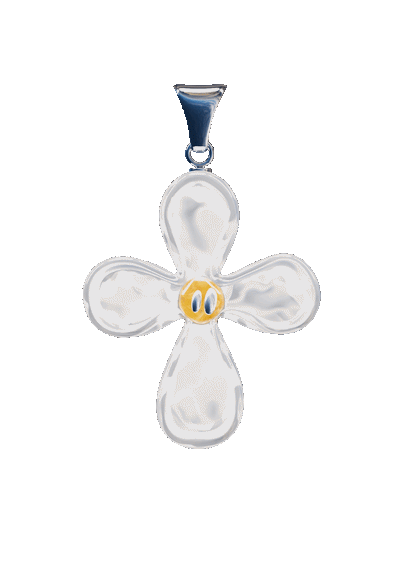 Lucky Flower Necklace - White & Yellow