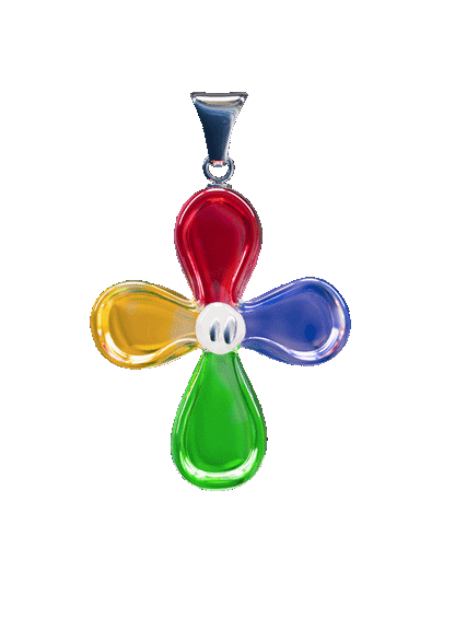 Flower Lucky Necklace - Multicolored