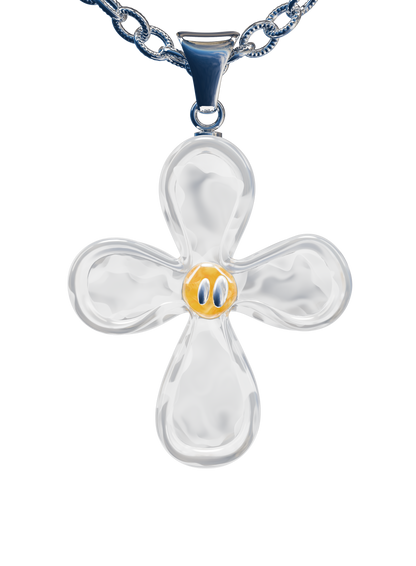 Lucky Flower Necklace - White & Yellow
