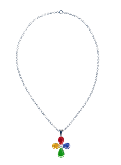 Flower Lucky Necklace - Multicolored