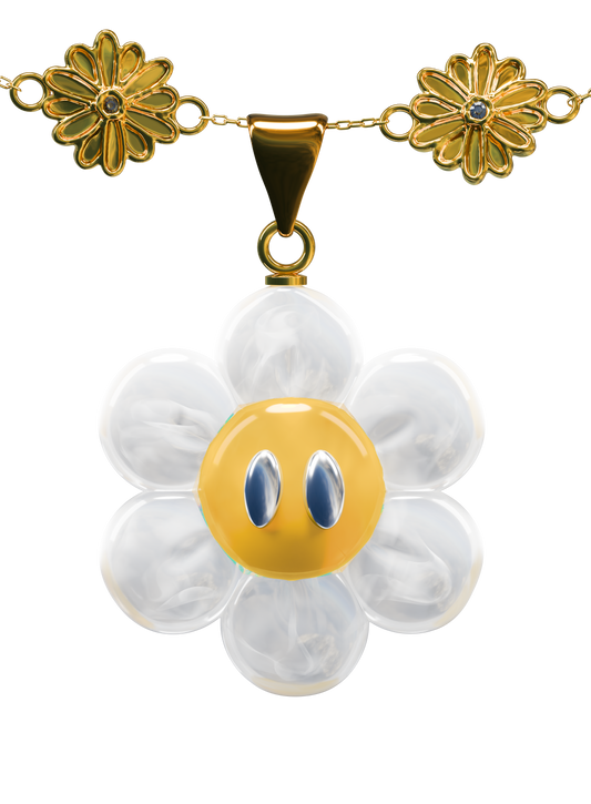 Collier Daisy - Plaqué Or 18k