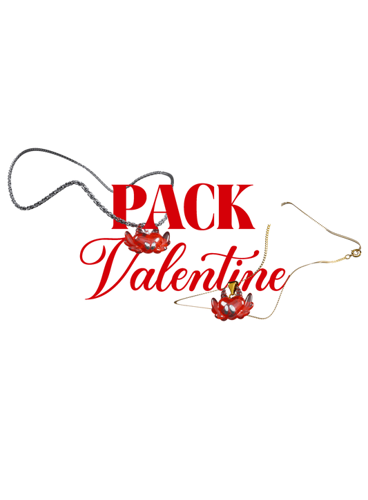 Pack VALENTINE - collier Or + Argent 925