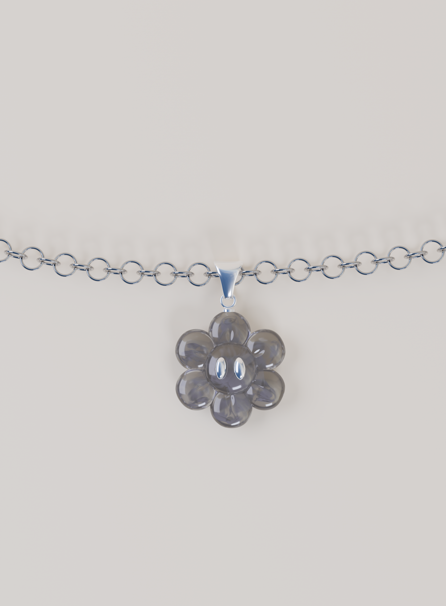 Pendentif & Chaîne argent 925 - FLOWER