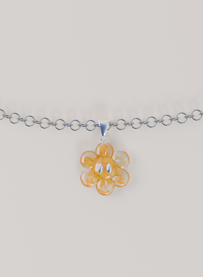 Pendentif & Chaîne argent 925 - FLOWER