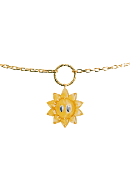 Collier Sunflower - PLAQUE OR