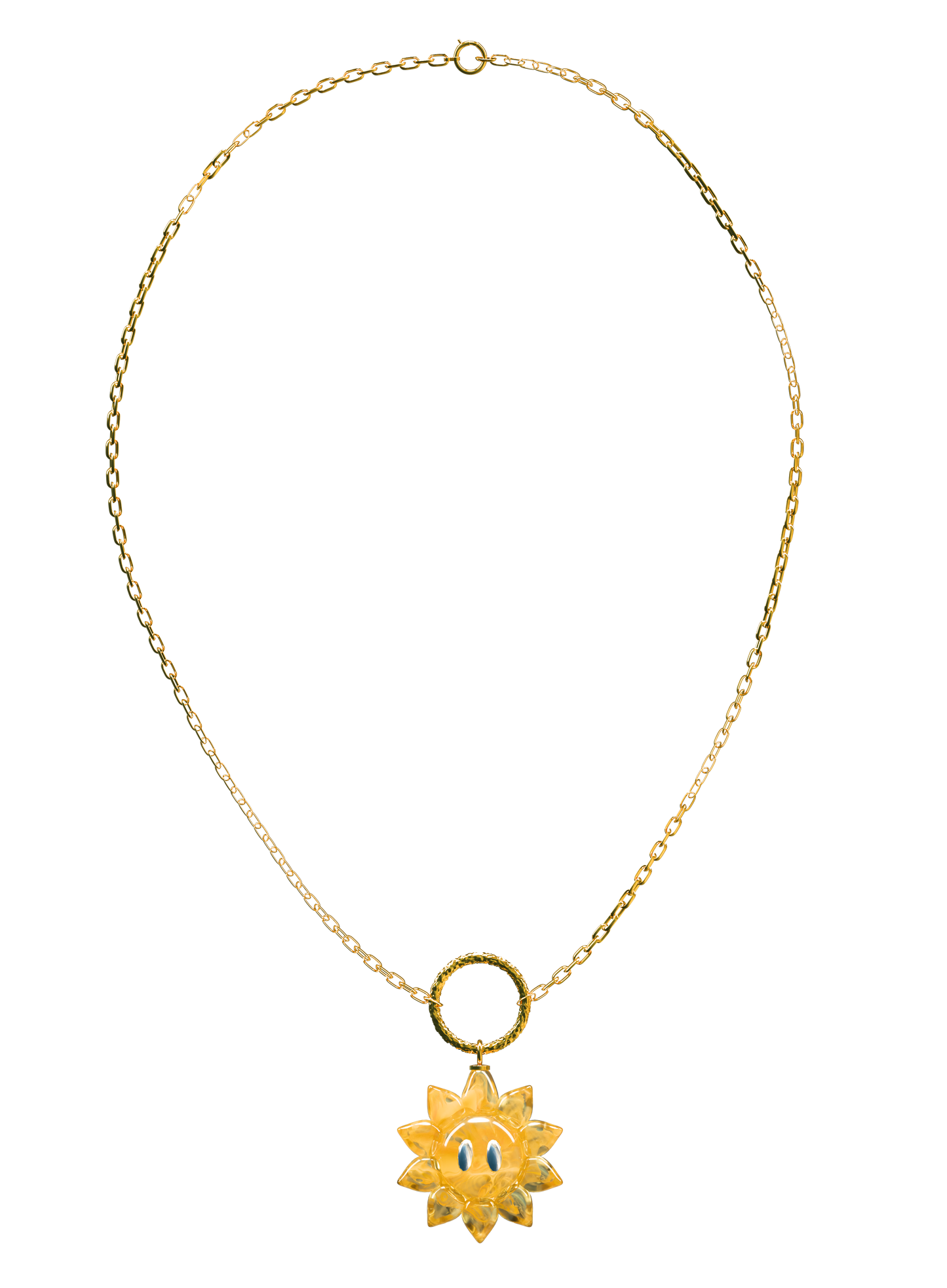 Collier Sunflower - PLAQUE OR