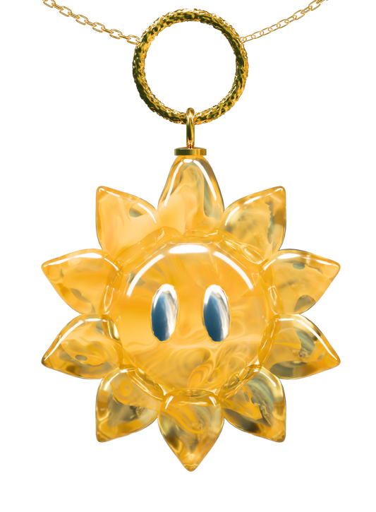 Collier Sunflower - PLAQUE OR