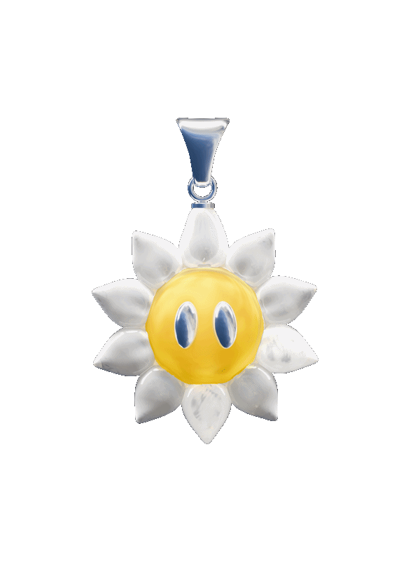 Collier Pendentif Sunflower - Bi-Color