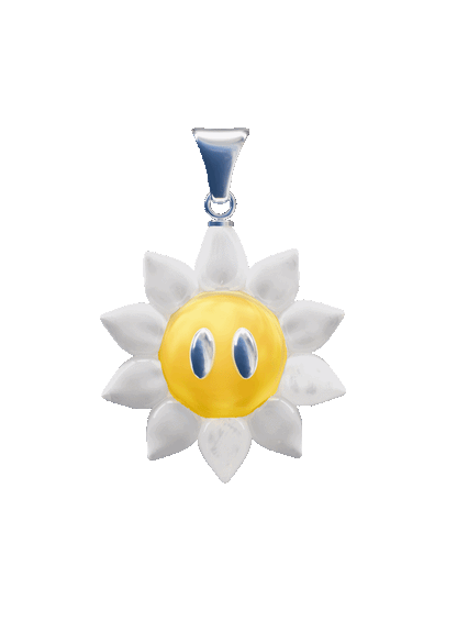 Sunflower Pendant Necklace - Bi-Color