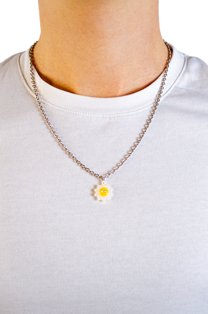 Sunflower Pendant Necklace - Bi-Color