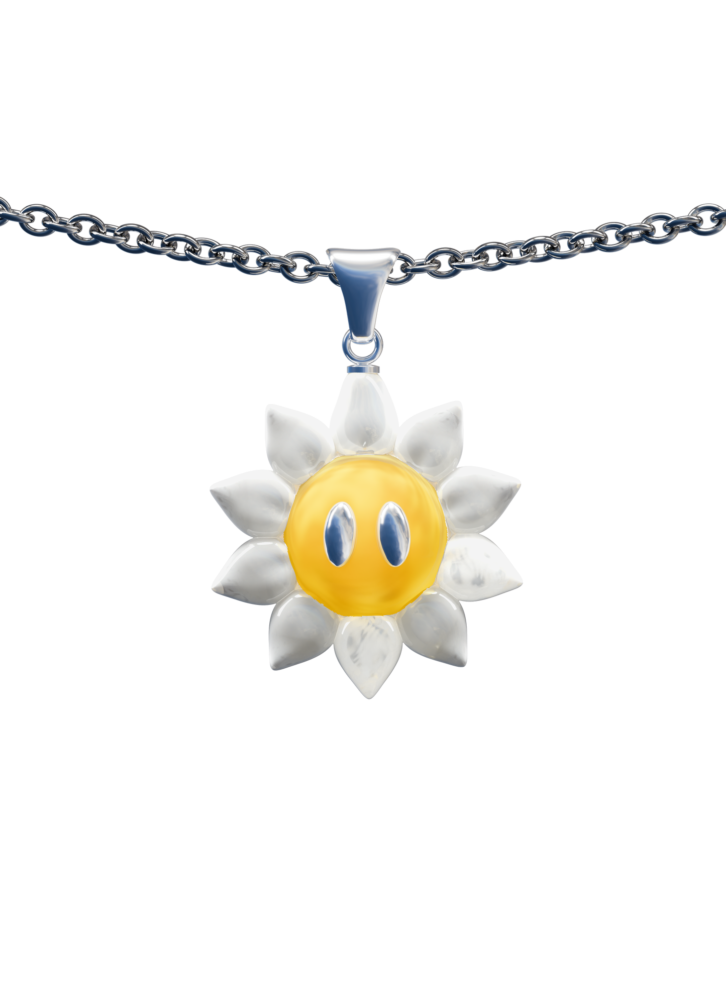 Collier Pendentif Sunflower - Bi-Color