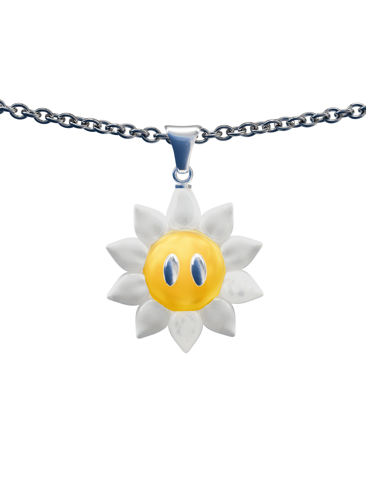 Collier Pendentif Sunflower - Bi-Color