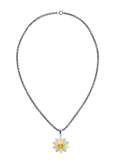 Sunflower Pendant Necklace - Bi-Color