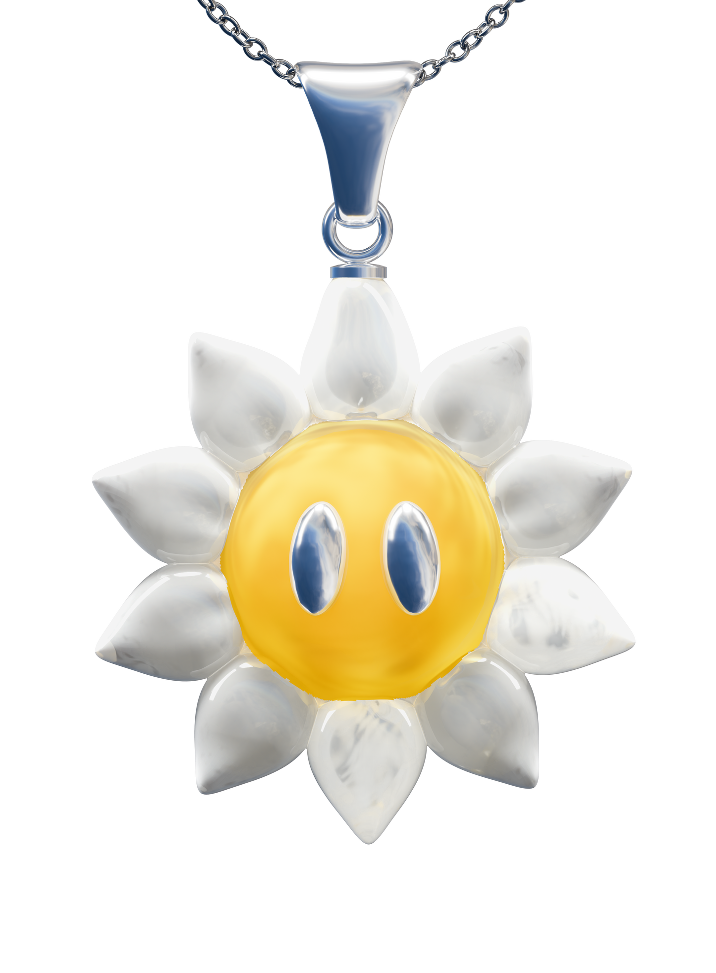 Collier Pendentif Sunflower - Bi-Color