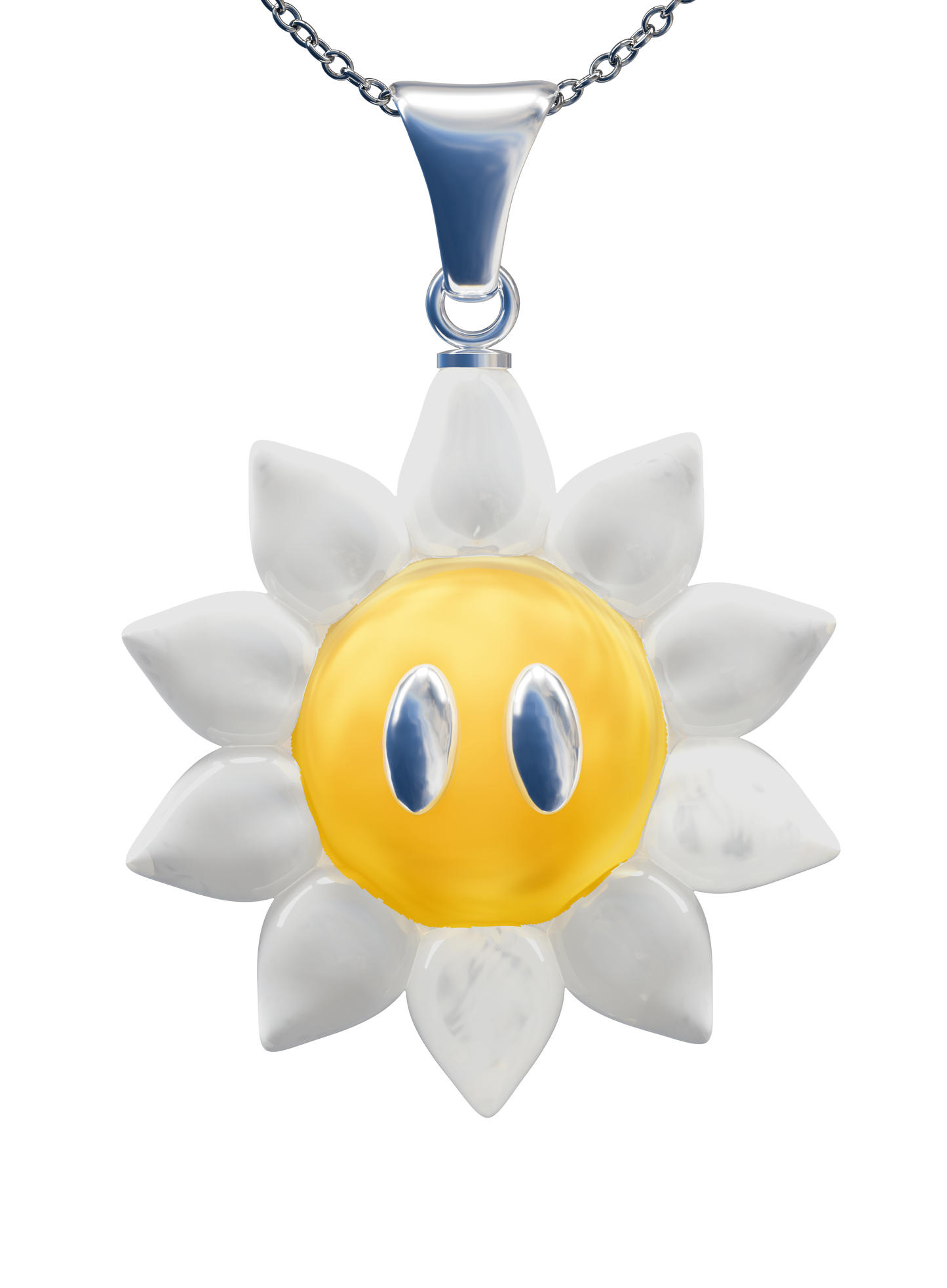 Collier Pendentif Sunflower - Bi-Color