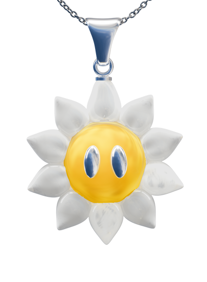Sunflower Pendant Necklace - Bi-Color