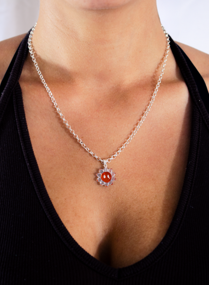 Collier Pendentif Sunflower - CRYSTAL