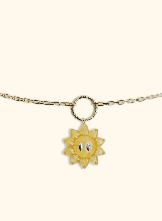 Collier Sunflower - PLAQUE OR