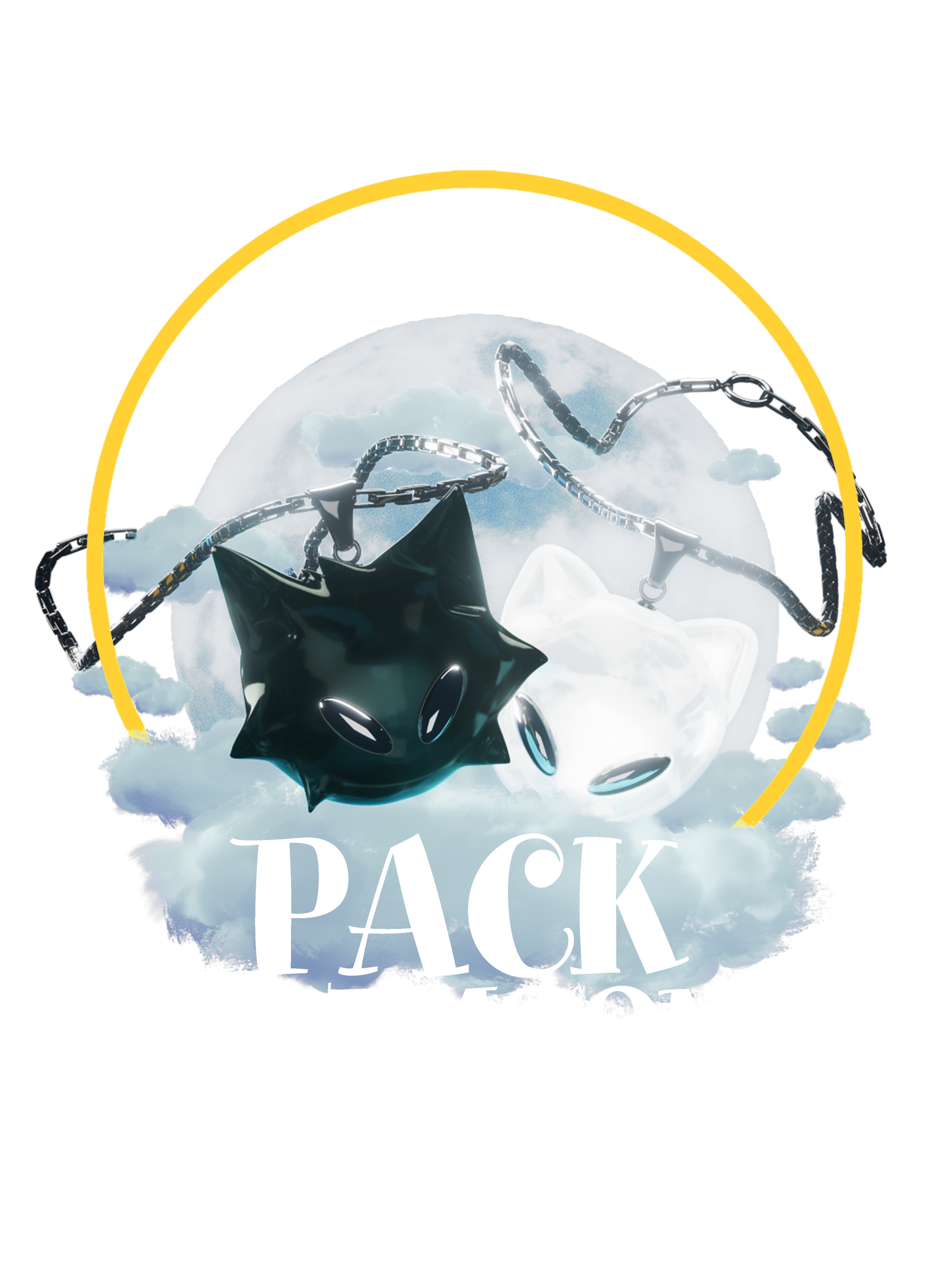 Pack CATMOON - Pendentif Noir & Blanc
